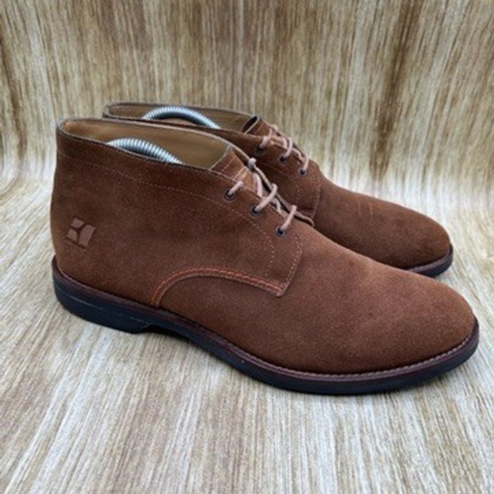 HUGO BOSS‎ Suede Chukka Boots Men's Size 9 EU 42 Brown Boots Lace Up Ankle Boots